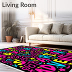 Fun Rainbow Alphabet Confetti Adventure Rug