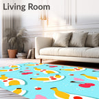 Sweet Banana Cherry Playful Rug