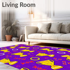 Golden Trophy Ribbon Celebration Repeating Rug