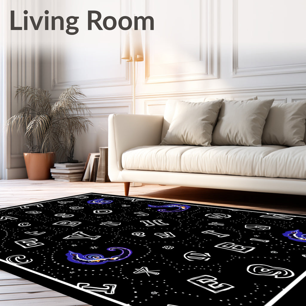Cosmic Alphabet Whirlpool Swirl Rug