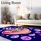 Cute Kawaii Noodle Bowl Characters Rug