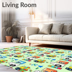 Colorful Alphabet Blocks Repeating Layout Rug