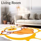 Sunny Yolk Egg Splatter Rug