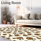 Tribal Animal Circle Figures Rug