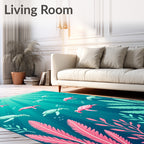 Underwater Sea Turtle Coral Scene Rug