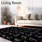 Colorful Calligraphy Alphabet Garden Rug