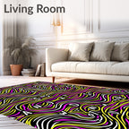 Bold Wavy Letter Abstract Rug