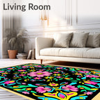 Vibrant Floral Medallion Array Rug