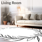 Black Star Laurel Wreath Rug