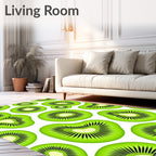 Vibrant Lime Kiwi Slices Rug