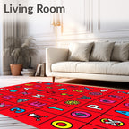 Retro Alphabet Pop Art Rug