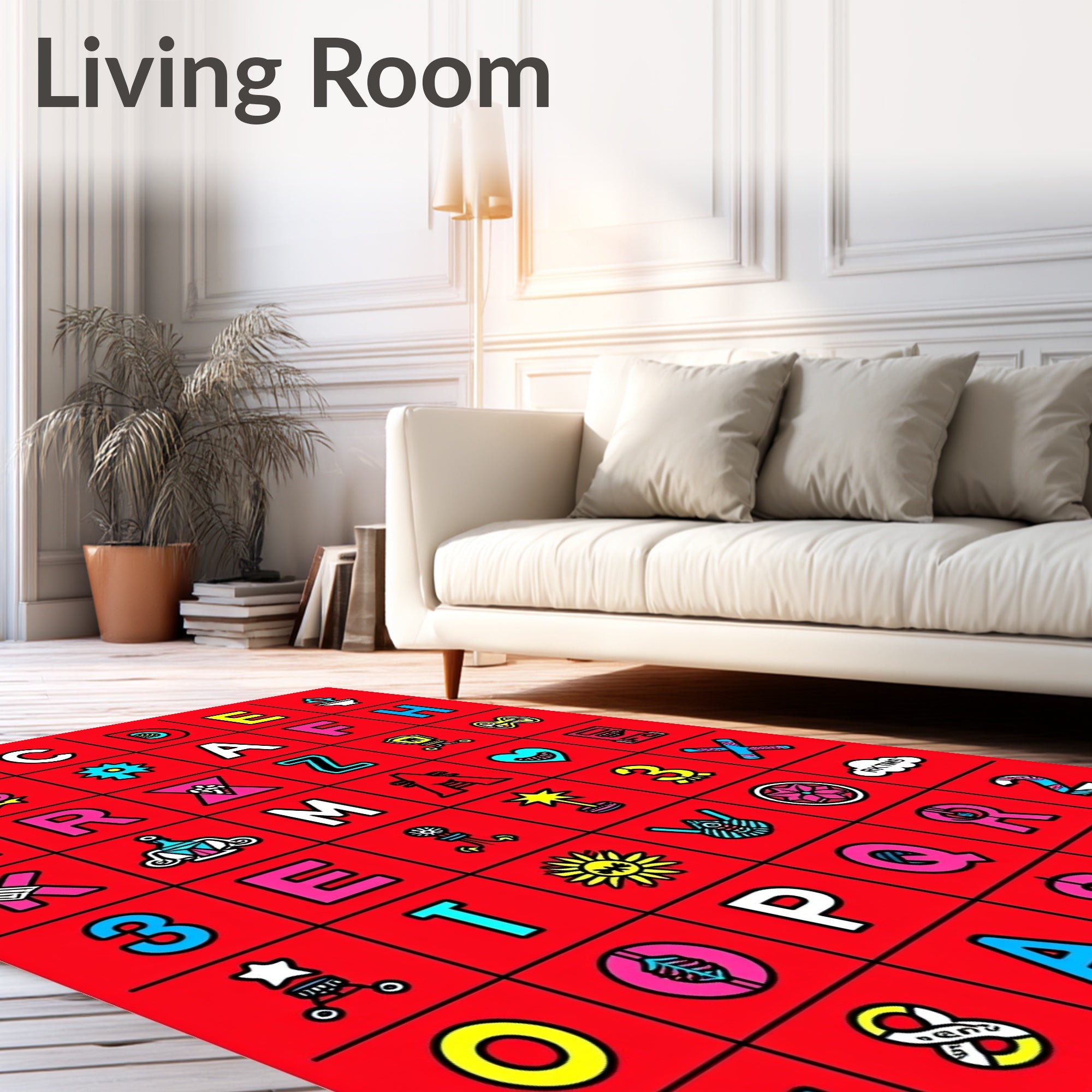 Retro Alphabet Pop Art Rug