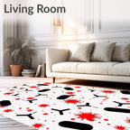 Red Antibody Cell Invasion Graphic Rug
