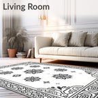 Ornate Starbursts In Elaborate Border Rug