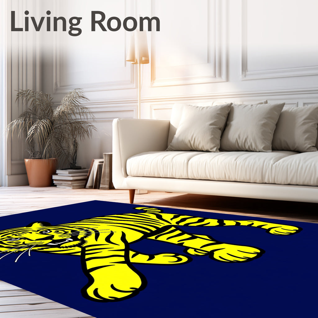 Bold Yellow Tiger Stripe Rug