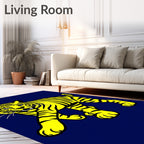 Bold Yellow Tiger Stripe Rug