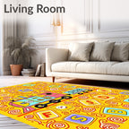 Whimsical Train Alphabet Fun Rug