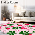 Sweet Strawberry Field Delight Rug