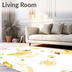 Yellow Ducklings And Mother Ducks Rug