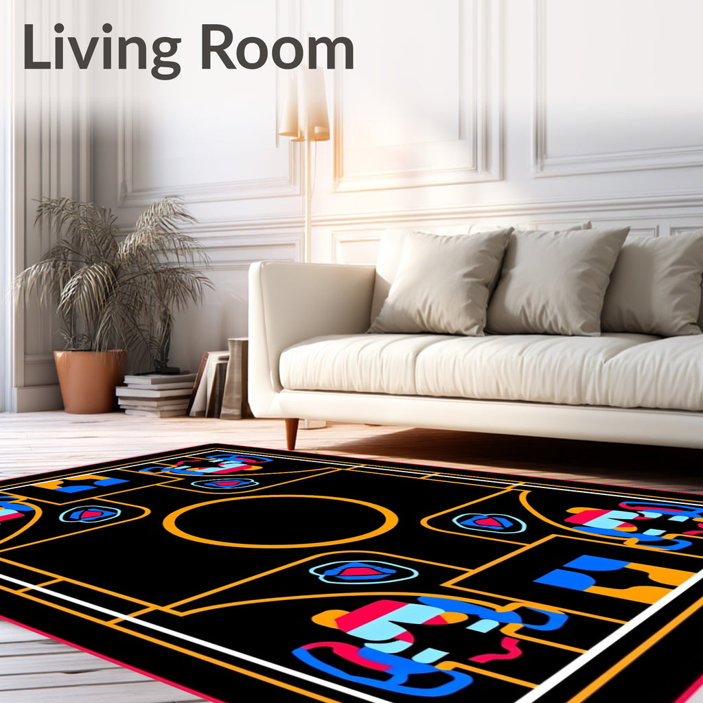 Retro Abstract Mid Century Modern Rug