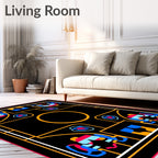 Retro Abstract Mid Century Modern Rug