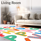 Alphabet Blocks Colorful Rug