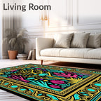 Vibrant Coral Reef Botanical Garden Rug