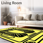 Bold Yellow Trophy Rays Rug
