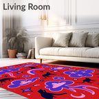Celestial Night Sky Doggos Rainbow Rug
