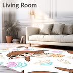 Cute Kawaii Mermaid Aquatic Friends Rug