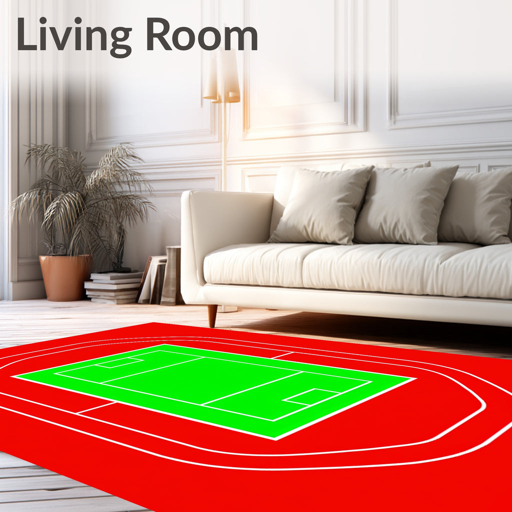 Bold Stadium Field Graphic Rug