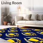 Golden Trophy Laurel Wreath Repeat Rug