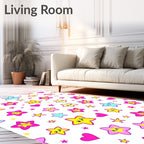 Happy Kawaii Stars Hearts Collection Rug