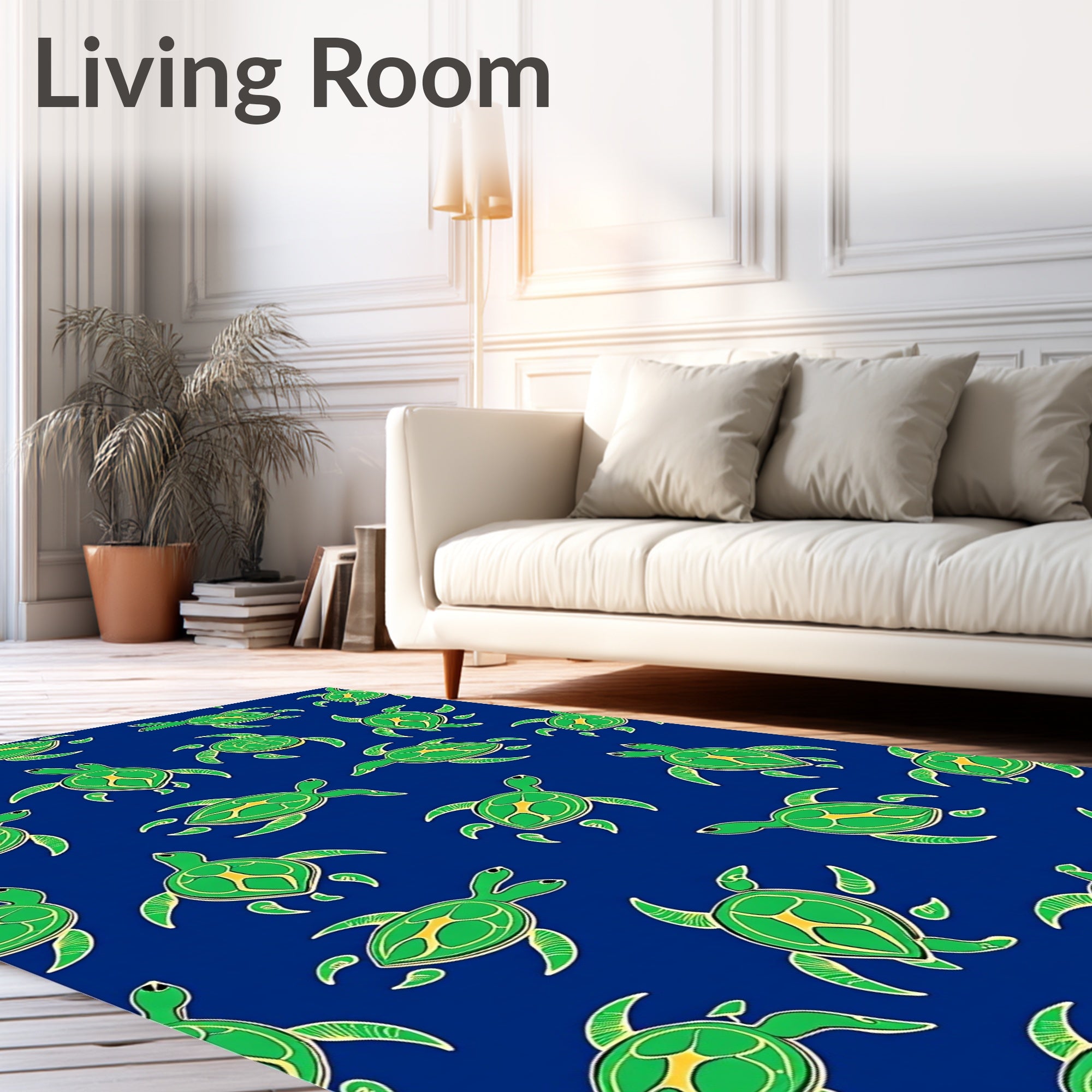 Green Sea Turtle Aquatic Voyage Rug