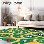Whimsical Farm Animal Road Adventure Rug