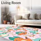 Whimsical Fox and Mushroom Friends Rug