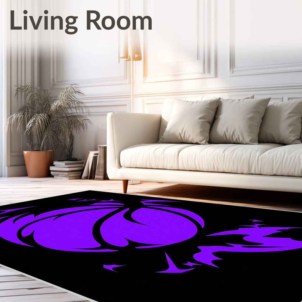 Electric Purple Burst Basketball Rug