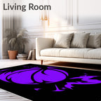 Electric Purple Burst Basketball Rug