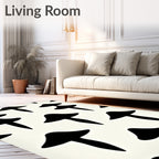 Black Mushroom Spot Repeat Rug