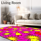 Pop Art Figures And Stars Rug