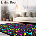 Retro Alphabet Confetti Splash Rug