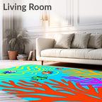 Coral Reef Fish With Yellow Waves Rug