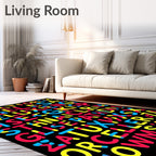 Bold Alphabet Splash Rug