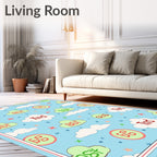 Whimsical Cloudy Sky Alphabet Medley Rug