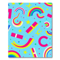 Vibrant Rainbow Star Burst Composition Rug
