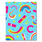 Vibrant Rainbow Star Burst Composition Rug