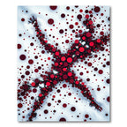 Crimson Dot Explosion Abstract Rug
