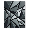 Monochromatic Geometric Shard Abstract Rug