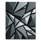 Monochromatic Geometric Shard Abstract Rug
