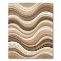 Earthy Brown Wavy Abstract Fluid Lines Rug